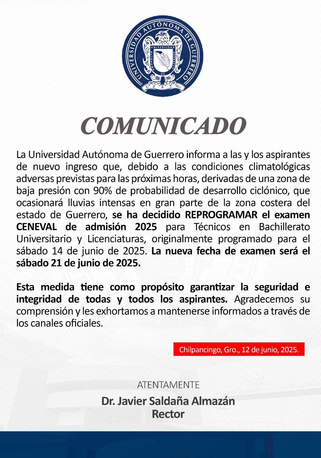 Comunicado Ceneval